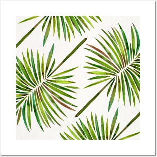 fan palm green Posters and Art